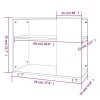 Odkládací stolek kouřový dub 70 x 35 x 55 cm kompozitní dřevo 815105