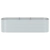 Vyvýšený záhon 320 x 80 x 81 cm pozinkovaná ocel stříbrný 45512