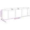Vyvýšený záhon 320 x 80 x 81 cm pozinkovaná ocel stříbrný 45512
