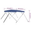 Bimini stříška se 4 oblouky modrá 243 x 180 x 137 cm 92370