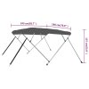 Bimini stříška se 4 oblouky antracitová 243 x 180 x 137 cm 93137