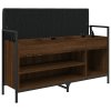 Lavice s botníkem hnědý dub 105,5x32x57,5 cm kompozitní dřevo 835216
