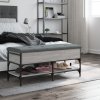 Lavice s botníkem šedá sonoma 102 x 42 x 45 cm kompozitní dřevo 835200
