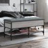 Lavice s botníkem šedá sonoma 102 x 42 x 45 cm kompozitní dřevo 835200