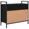 Lavice s botníkem černá 65,5 x 32 x 57,5 cm kompozitní dřevo 835202