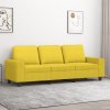 3místná pohovka světle žlutá 180 cm textil 359404