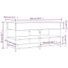 Lavice s botníkem šedá sonoma 100x42,5x50 cm kompozitní dřevo 839036