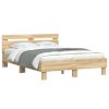 Rám postele s čelem a LED osvětlením dub sonoma 135 x 190 cm 3207569