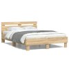 Rám postele s čelem a LED osvětlením dub sonoma 135 x 190 cm 3207569