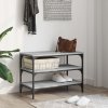 Lavice s botníkem šedá sonoma 70x38,5x49 cm kompozitní dřevo 839041
