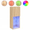 TV skříňka s LED osvětlením dub sonoma 40,5 x 30 x 102 cm 837059