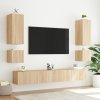 Nástěnné TV skříňky s LED 2 ks dub sonoma 40,5 x 35 x 40 cm 837251