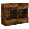 Nástěnná TV skříňka s LED osvětlením kouřový dub 78,5x30x60,5cm 837103