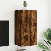 Nástěnná TV skříňka s LED osvětlením kouřový dub 40,5x35x80 cm 837264