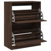 Botník se 2 výklopnými zásuvkami hnědý dub 80 x 42 x 108 cm 3214405