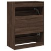 Botník se 2 výklopnými zásuvkami hnědý dub 80 x 42 x 108 cm 3214405