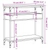 Konzolový stolek s policí hnědý dub 75 x 29 x 75 cm kompozit 837716