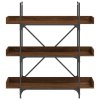 Knihovna se 3 policemi hnědý dub 100 x 33 x 108,5 cm kompozit 837691