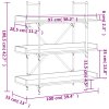 Knihovna se 3 policemi hnědý dub 100 x 33 x 108,5 cm kompozit 837691