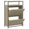 Botník dub sonoma 75 x 34 x 112 cm kompozitní dřevo 840035