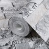 Tapeta 3D vzhled kamene šedá a hnědá 10 x 0,53 m vliesová 353396