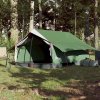 Kempingový stan pro 2 osoby zelený nepromokavý 94359