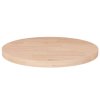 Kulatá stolní deska Ø50x2,5 cm masivní dub bez povrchové úpravy 342902