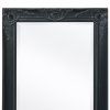 Nástěnné zrcadlo barokní styl 100 x 50 cm černé 243682