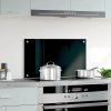 Kuchyňský panel černý 70 x 40 cm tvrzené sklo 249481