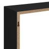Nástěnné police kostky 3 ks černé MDF 323950