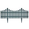 Zahradní dekorativní plot 17 ks 10 m zelený 41229