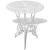 3dílný bistro set litý hliník bílý 42165
