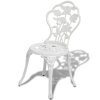 3dílný bistro set litý hliník bílý 42165
