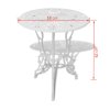 3dílný bistro set litý hliník bílý 42165
