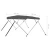 Bimini stříška se 4 oblouky antracitová 243 x 196 x 137 cm 93138