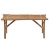 Skládací zahradní lavice s poduškou 118 cm bambus 3063853