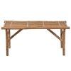 Skládací zahradní lavice s poduškou 118 cm bambus 3063851