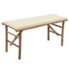 Skládací zahradní lavice s poduškou 118 cm bambus 3063851