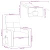 Masážní polohovací křeslo krémové textil 374214