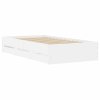 Rám postele se zásuvkami bílý 75 x 190 cm kompozitní dřevo 3207329