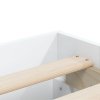 Rám postele se zásuvkami bílý 135 x 190 cm kompozitní dřevo 3207308