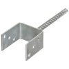 Plotové kotvy 6 ks stříbrné 9 x 6 x 30 cm pozinkovaná ocel 145316
