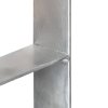 Plotové kotvy 6 ks stříbrné 9 x 6 x 60 cm pozinkovaná ocel 145300