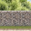 Gabionová zeď s víky pozinkovaná ocel 900 x 30 x 100 cm 147817