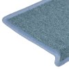 Kobercové nášlapy na schody 15 ks 65x21x4 cm modré 326194