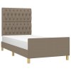 Rám postele bez matrací taupe 90x200 cm textil 3125272