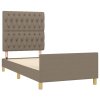 Rám postele bez matrací taupe 90x200 cm textil 3125272
