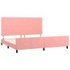 Rám postele s čelem růžový 200x200 cm samet 3125658