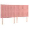 Rám postele s čelem růžový 180x200 cm samet 3125896