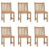 Zahradní židle 6 ks s poduškami masivní teak 3073118
